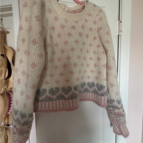 LOVESHACKFANCY ROSIE ALPACA SWEATER large l - Picture 3 of 3